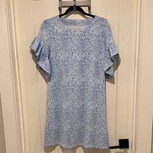 Duffield Lane Blue and White Floral Dress